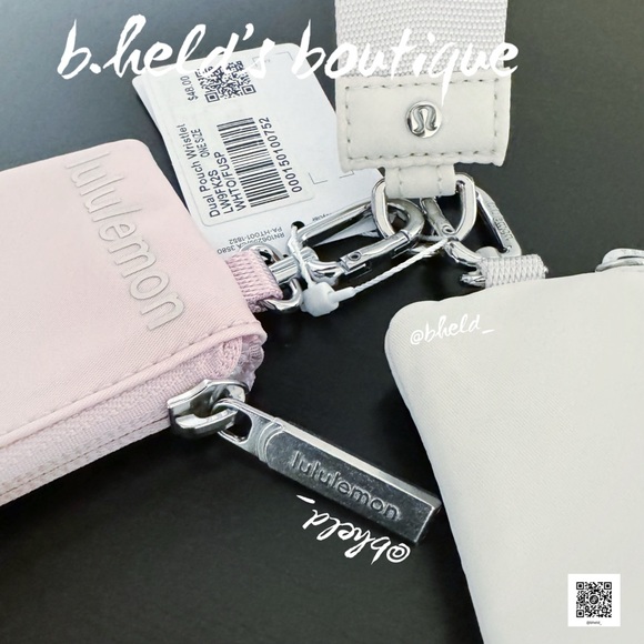 lululemon Dual Pouch Wristlet in White Opal/Flush Pink One Size Brand New NWT - Picture 12 of 15